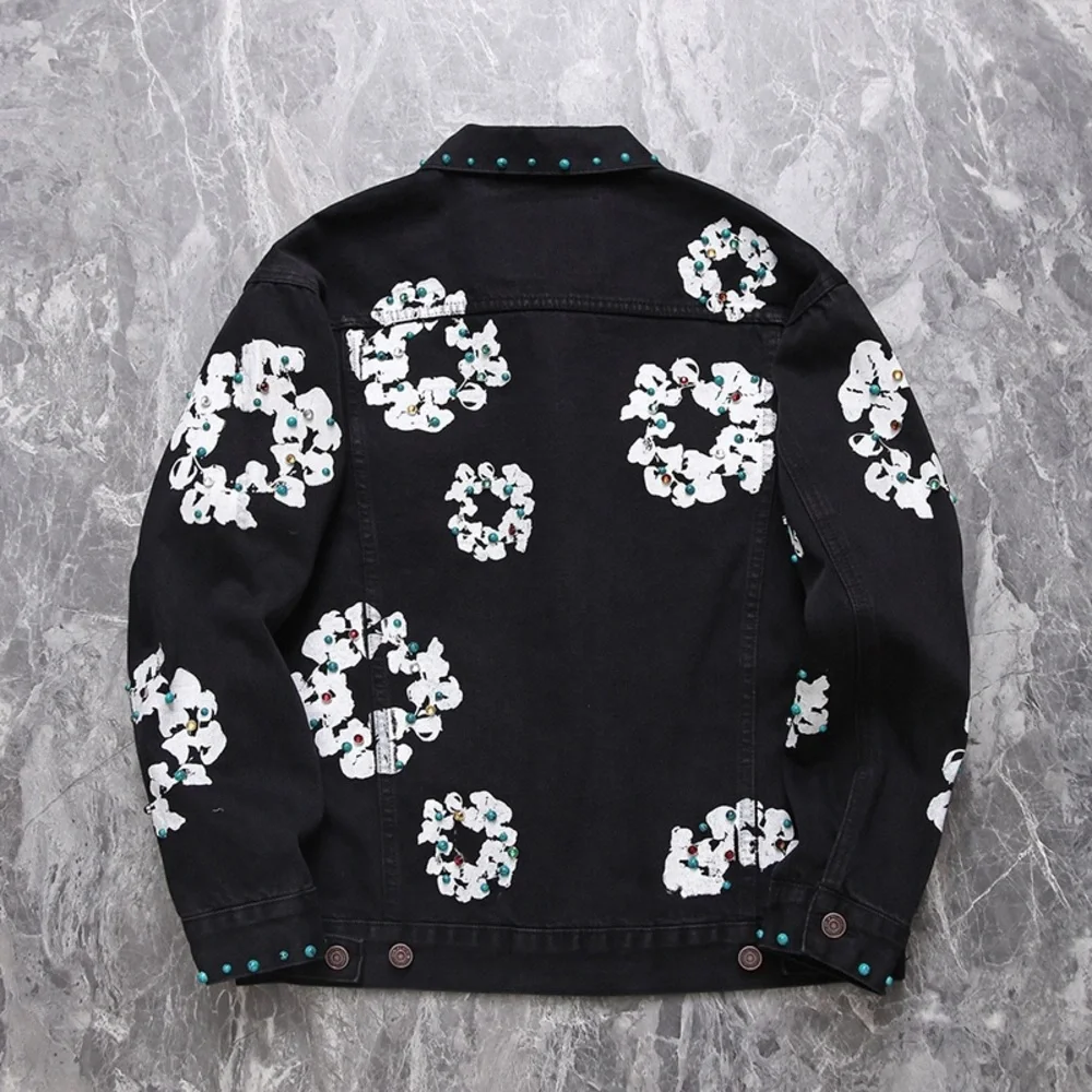 Denim Tears × Levi's Floral Black Denim Jacket - Picture 2 of 8